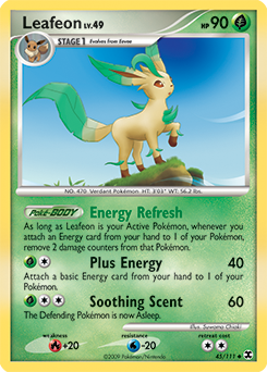 Leafeon, Rising Rivals #45, Pokémon TCG card
