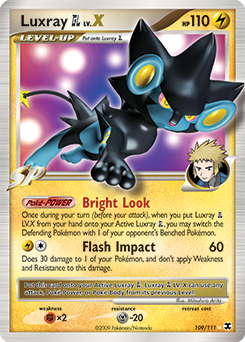 Luxray GL LV.X, Rising Rivals #109, Pokémon TCG card
