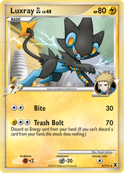 Luxray GL, Rising Rivals #9, Pokémon TCG card