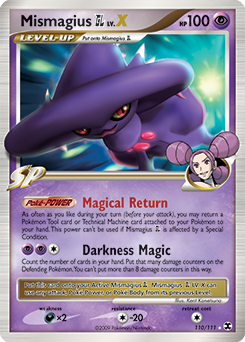 Mismagius GL LV.X, Rising Rivals #110, Pokémon TCG card