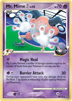 Mr. Mime E4, Rising Rivals #28, Pokémon TCG card