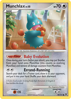 Munchlax, Rising Rivals #70, Pokémon TCG card