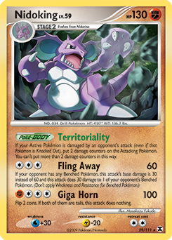 Nidoking, Rising Rivals #29, Pokémon TCG card