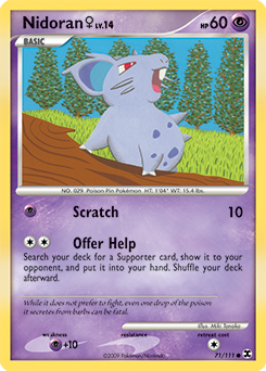 Nidoran ♀, Rising Rivals #71, Pokémon TCG card