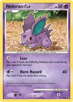 Nidoran ♂, Rising Rivals #72, Pokémon TCG card