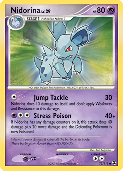 Nidorina, Rising Rivals #73, Pokémon TCG card