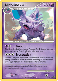Nidorino, Rising Rivals #74, Pokémon TCG card