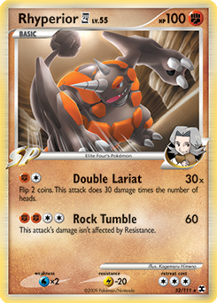 Rhyperior E4, Rising Rivals #32, Pokémon TCG card