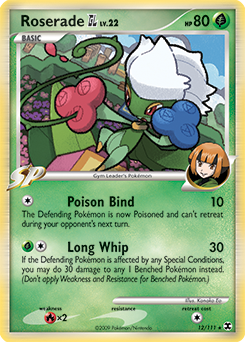 Roserade GL, Rising Rivals #12, Pokémon TCG card
