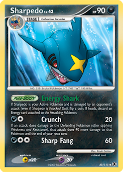 Sharpedo, Rising Rivals #49, Pokémon TCG card
