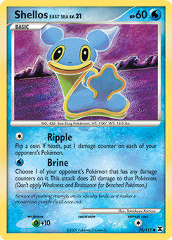 Shellos East Sea, Rising Rivals #79, Pokémon TCG card