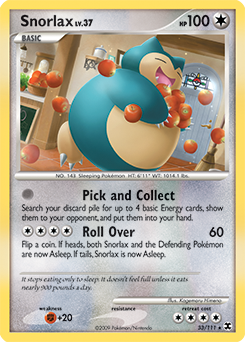 Snorlax, Rising Rivals #33, Pokémon TCG card