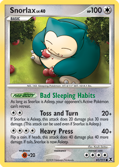 Snorlax, Rising Rivals #81, Pokémon TCG card