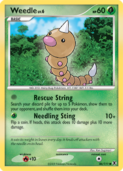 Weedle, Rising Rivals #86, Pokémon TCG card