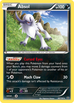 Absol, Roaring Skies #40, Pokémon TCG card