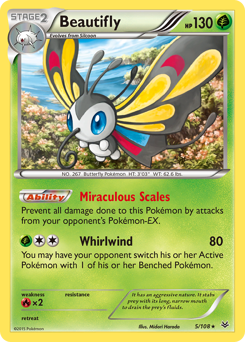 Beautifly, Roaring Skies #5, Pokémon TCG card