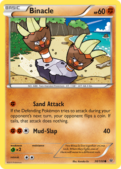 Binacle, Roaring Skies #38, Pokémon TCG card