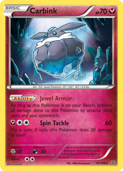 Carbink, Roaring Skies #47, Pokémon TCG card