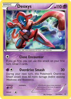 Deoxys, Roaring Skies #33, Pokémon TCG card