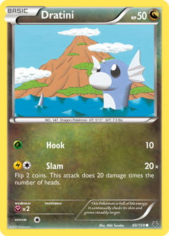 Dratini, Roaring Skies #49, Pokémon TCG card