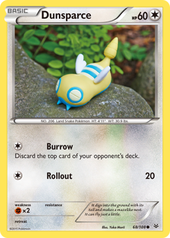 Dunsparce, Roaring Skies #68, Pokémon TCG card