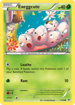 Exeggcute, Roaring Skies #1, Pokémon TCG card