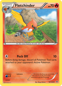Fletchinder, Roaring Skies #14, Pokémon TCG card