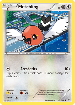 Fletchling, Roaring Skies #82, Pokémon TCG card