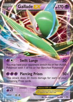 Gallade-EX, Roaring Skies #34, Pokémon TCG card
