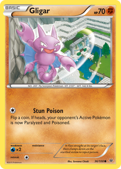 Gligar, Roaring Skies #36, Pokémon TCG card