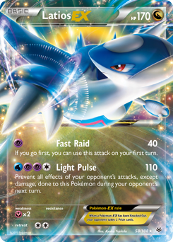 Latios-EX, Roaring Skies #58, Pokémon TCG card