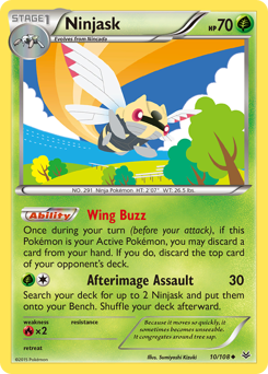 Ninjask, Roaring Skies #10, Pokémon TCG card