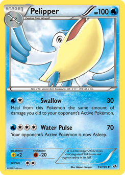 Pelipper, Roaring Skies #19, Pokémon TCG card