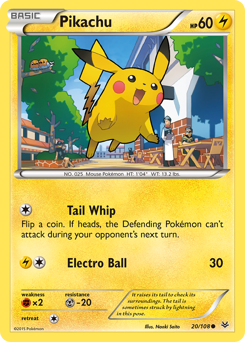Pikachu, Roaring Skies #20, Pokémon TCG card