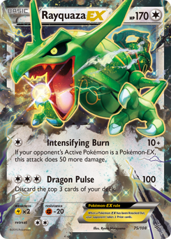 Rayquaza-EX, Roaring Skies #75, Pokémon TCG card