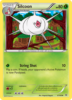 Silcoon, Roaring Skies #4, Pokémon TCG card