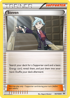 Steven, Roaring Skies #90, Pokémon TCG card
