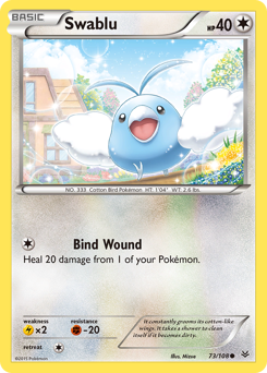 Swablu, Roaring Skies #73, Pokémon TCG card