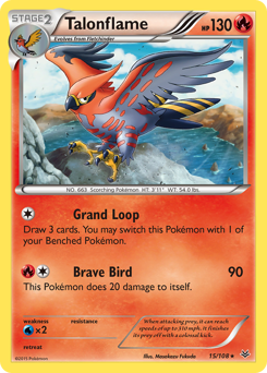 Talonflame, Roaring Skies #15, Pokémon TCG card