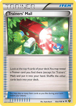 Trainers' Mail, Roaring Skies #92a, Pokémon TCG card