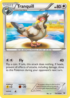 Tranquill, Roaring Skies #79, Pokémon TCG card