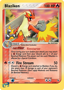 Blaziken, Ruby & Sapphire #3, Pokémon TCG card