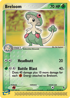 Breloom, Ruby & Sapphire #16, Pokémon TCG card