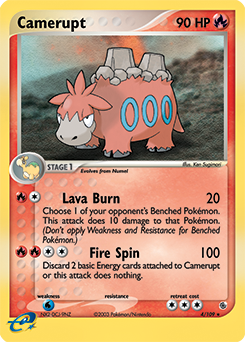 Camerupt, Ruby & Sapphire #4, Pokémon TCG card