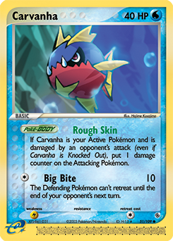 Carvanha, Ruby & Sapphire #51, Pokémon TCG card