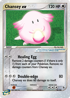 Chansey ex, Ruby & Sapphire #96, Pokémon TCG card