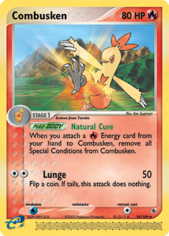 Combusken, Ruby & Sapphire #28, Pokémon TCG card