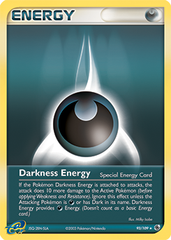 Darkness Energy, Ruby & Sapphire #93, Pokémon TCG card