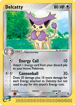 Delcatty, Ruby & Sapphire #29, Pokémon TCG card