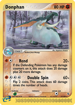 Donphan, Ruby & Sapphire #17, Pokémon TCG card